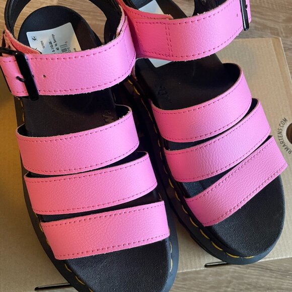 New with BOX Dr. Martens Blaire Sandal- Fondant Pink Athena - Picture 1 of 7